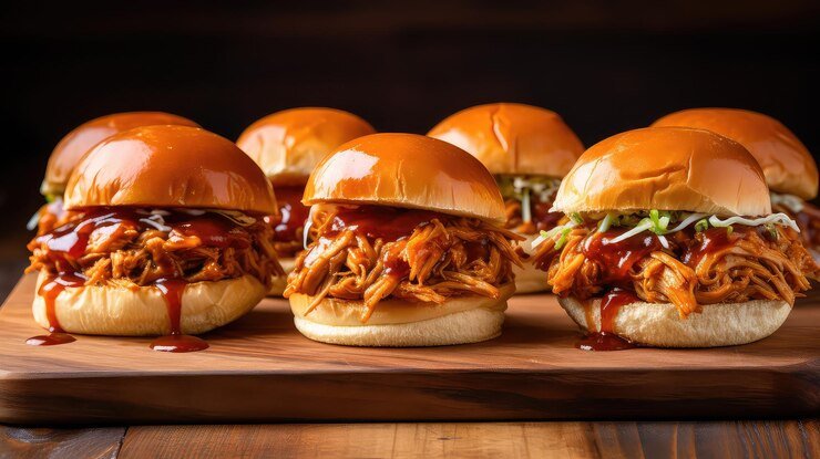 BBQ Pulled Chicken Sandwiches