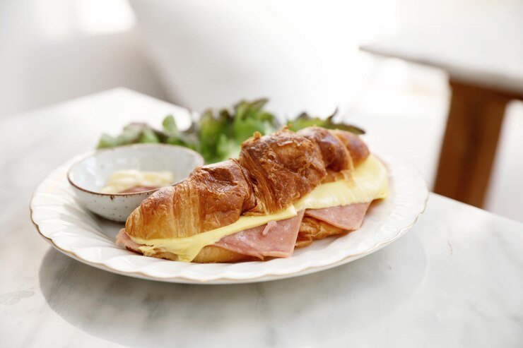 Ham and Cheese Croissant Casserole